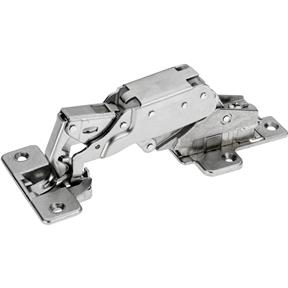 165 Deg Half Overlay Frameless Hinge