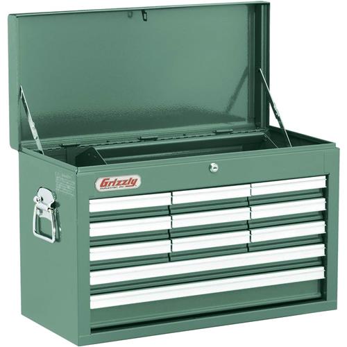 11 Drawer Tool Chest, 12" Deep Grizzly Industrial