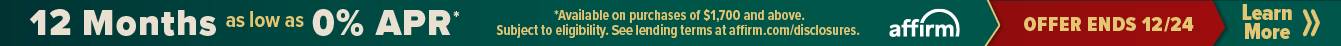 12 Month Financing as Low as 0 Apr
