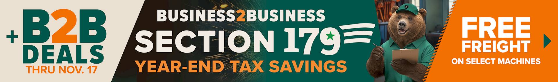 Section 179 Savings and B2B Deals