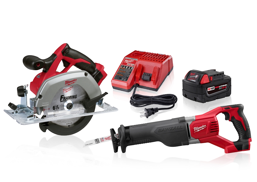 Milwaukee Saw Bundle M18 Reciprocating Saw M18 6 1/2 inch Circular Saw