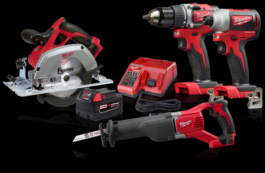 Big Milwaukee Bundle Sawzall Circular Saw Reciprocating Saw Impact Drive Compact Drill Driver