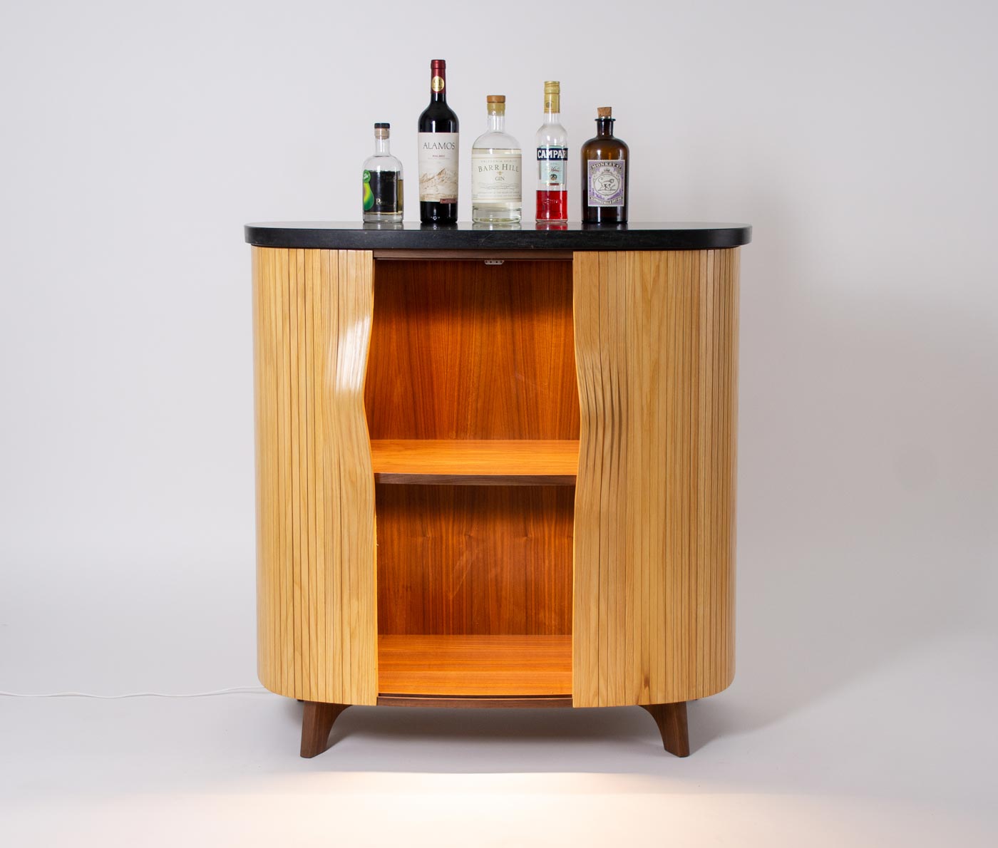 Third Photo of The Winning Project for Young Wood Pro 2025 showing the open cabinet