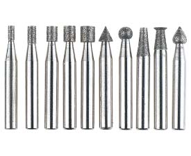 a set of rotary burrs
