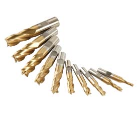 a set of end mills