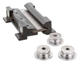 a mandrel set next to a vise brake