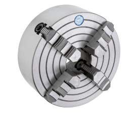 a metal lathe chuck