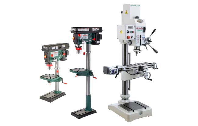 three drill presses