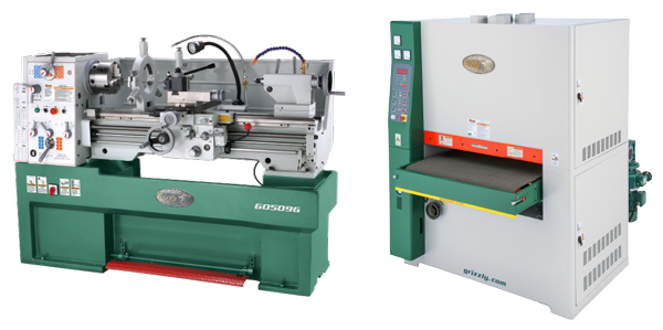 two machines on a solid color background
