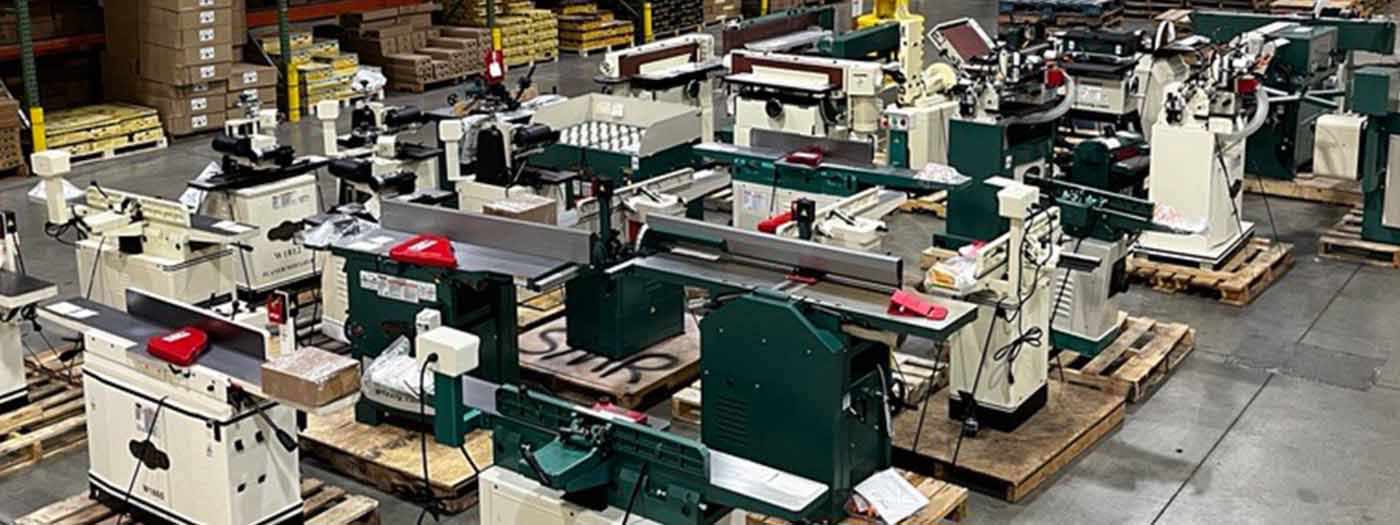 A photo of scratch and dent machines that will be available at the 2024 tent sale