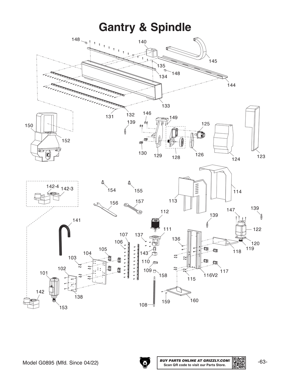 Parts for 4' x 8' CNC Router - Grizzly Industrial, Inc.
