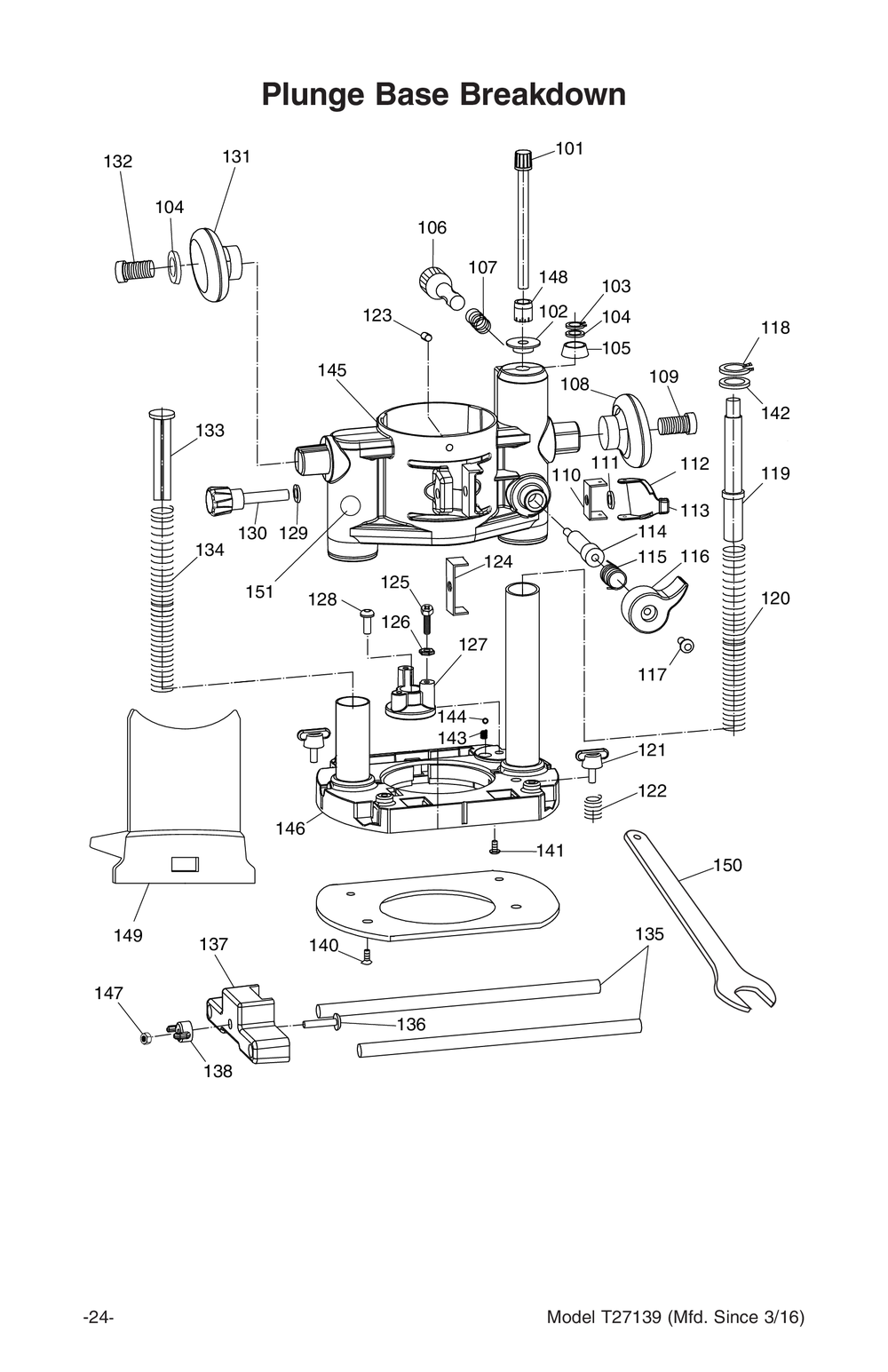 Parts for Laminate Trim Router with Plunge Base - Grizzly Industrial, Inc.
