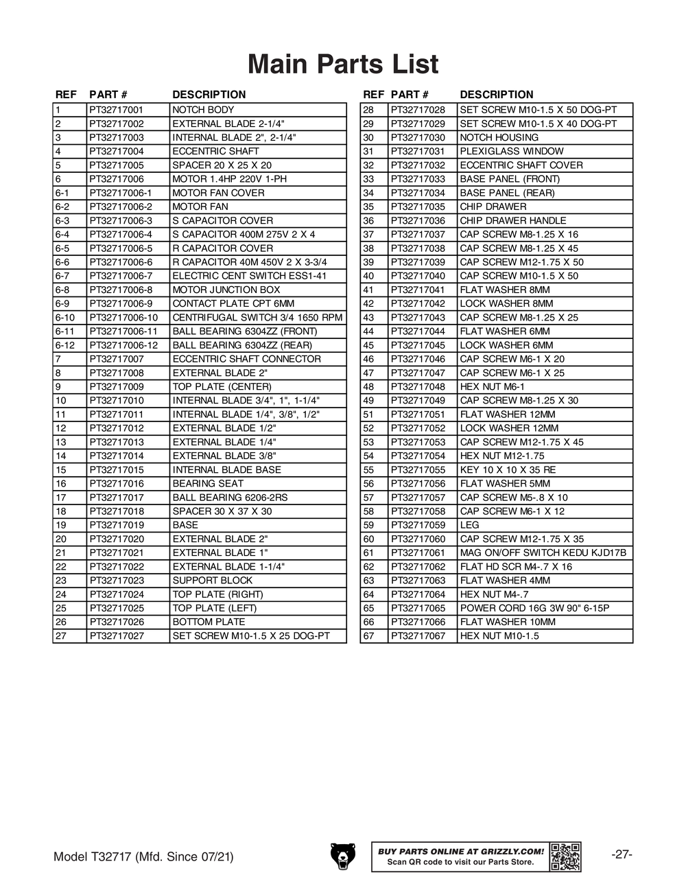 Parts for Electric Tubing Notcher with Stand Grizzly Industrial