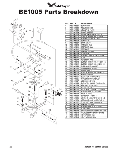 Part Diagram for BE1005