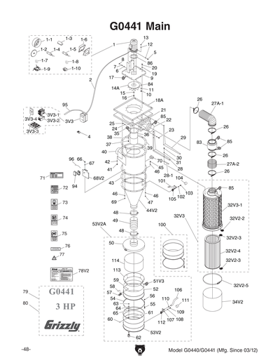 Part Diagram for G0440