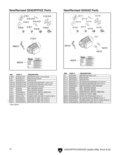 Part Diagram for G0453P