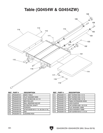 Part Diagram for G0454ZW