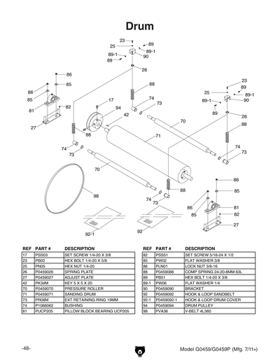 Part Diagram for G0459P
