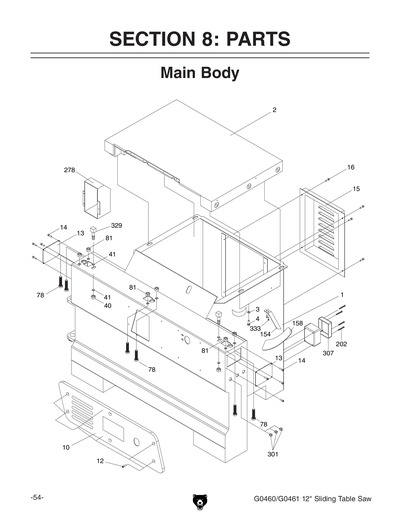 Part Diagram for G0460
