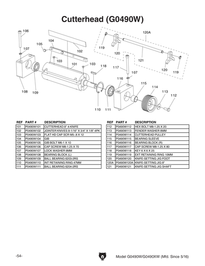 Part Diagram for G0490XW