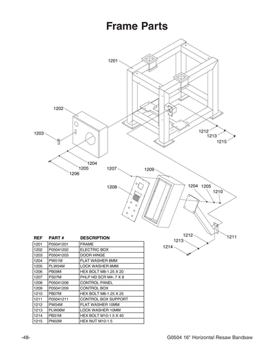 Part Diagram for G0504