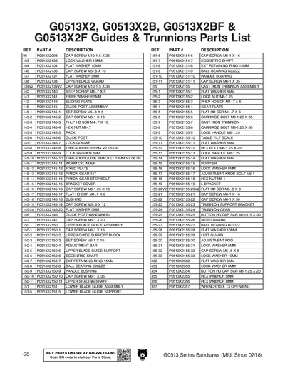 Part Diagram for G0513ANV