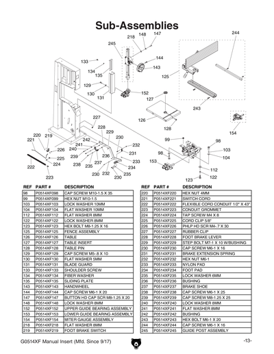 Part Diagram for G0514XF