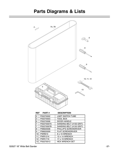 Part Diagram for G0527