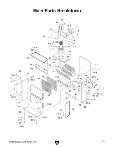 Part Diagram for G0533
