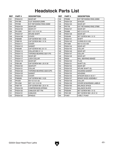 Part Diagram for G0554
