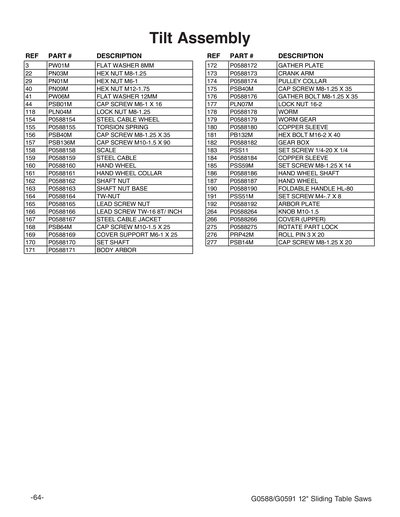 Part Diagram for G0591