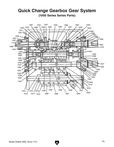 Part Diagram for G0600