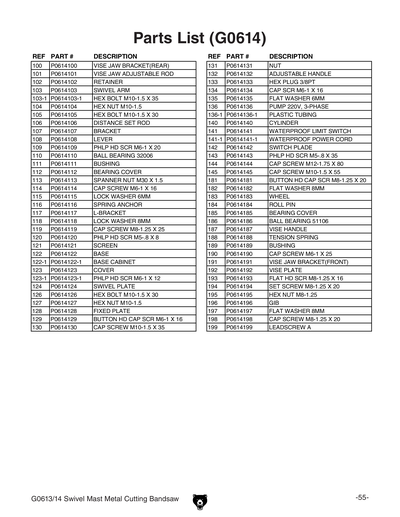 Part Diagram for G0613