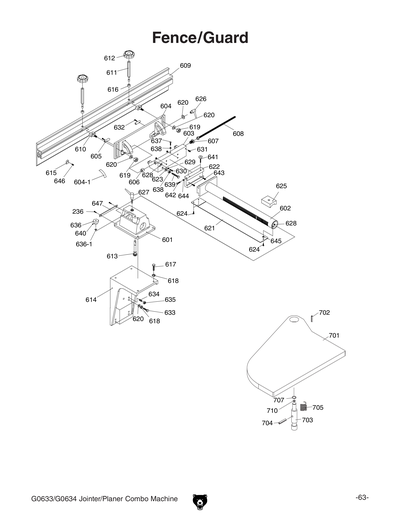 Part Diagram for G0634