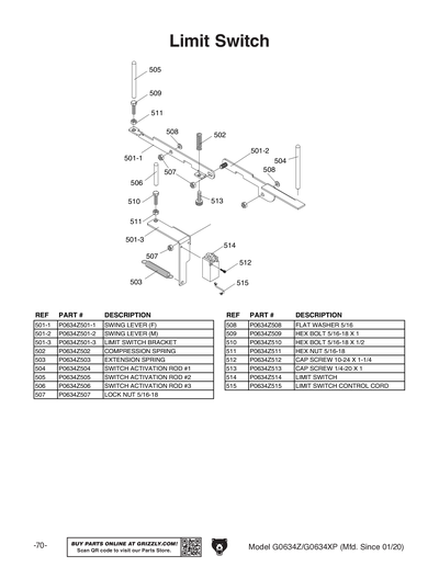 Part Diagram for G0634Z