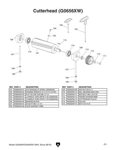 Part Diagram for G0656XW