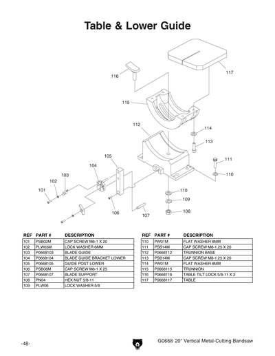 Part Diagram for G0668
