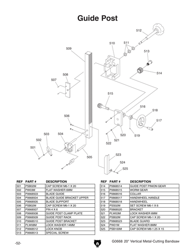 Part Diagram for G0668