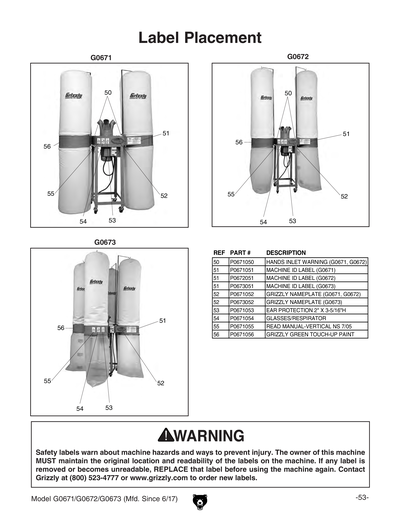 Part Diagram for G0671