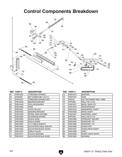 Part Diagram for G0674