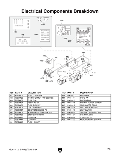 Part Diagram for G0674