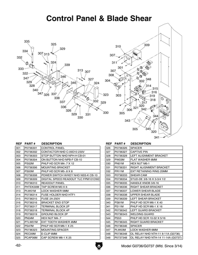 Part Diagram for G0736