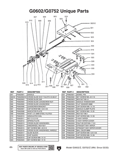 Part Diagram for G0752Z