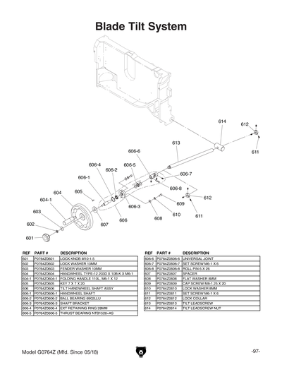 Part Diagram for G0764Z