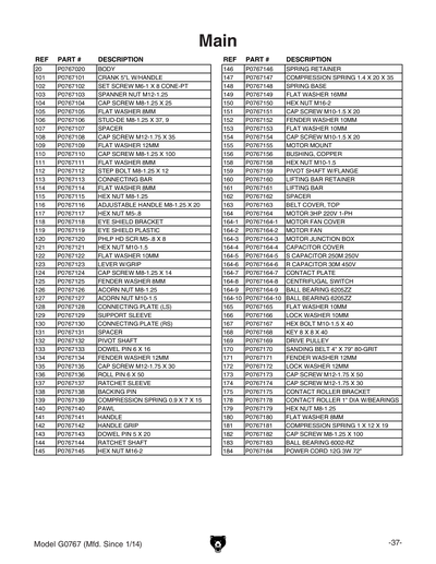 Part Diagram for G0767