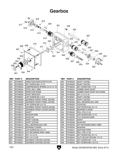 Part Diagram for G0769