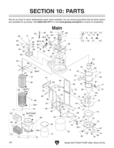 Part Diagram for G0777HEP