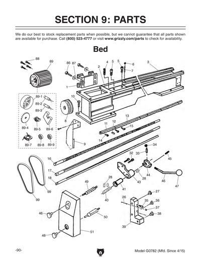 Part Diagram for G0782