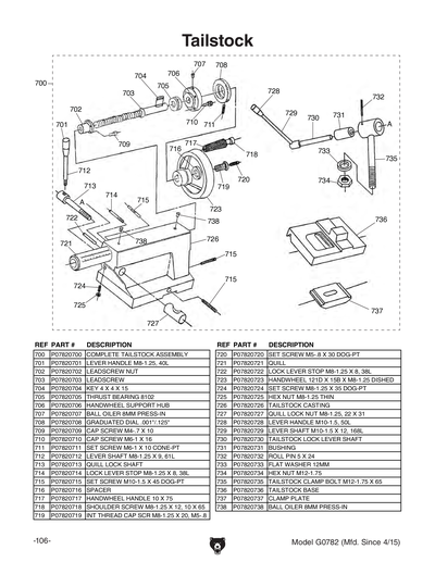Part Diagram for G0782