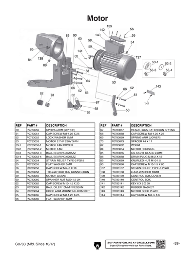 Part Diagram for G0783
